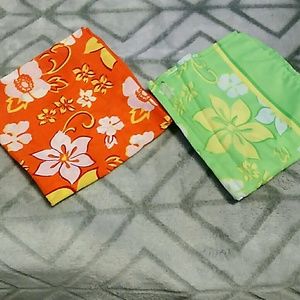 A pair of cute summer bandanas